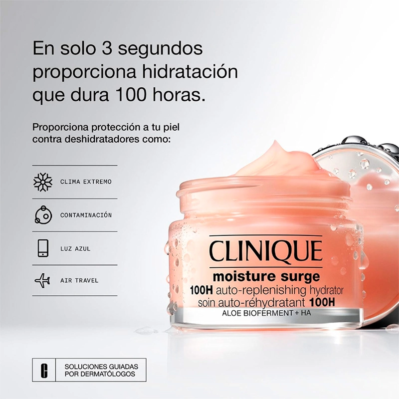CREMA FACIAL CLINIQUE HIDRATANTE MOISTURE SURGE 100H AUTO REPLENISHING HYDRATOR 30 ML - 4