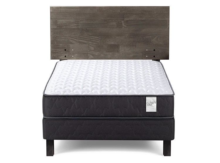 JUEGO DE DORMITORIO ROSEN CAMA EUROPEA WAVE 1 PLAZA + RESPALDO TABOR GRAFITO - 1