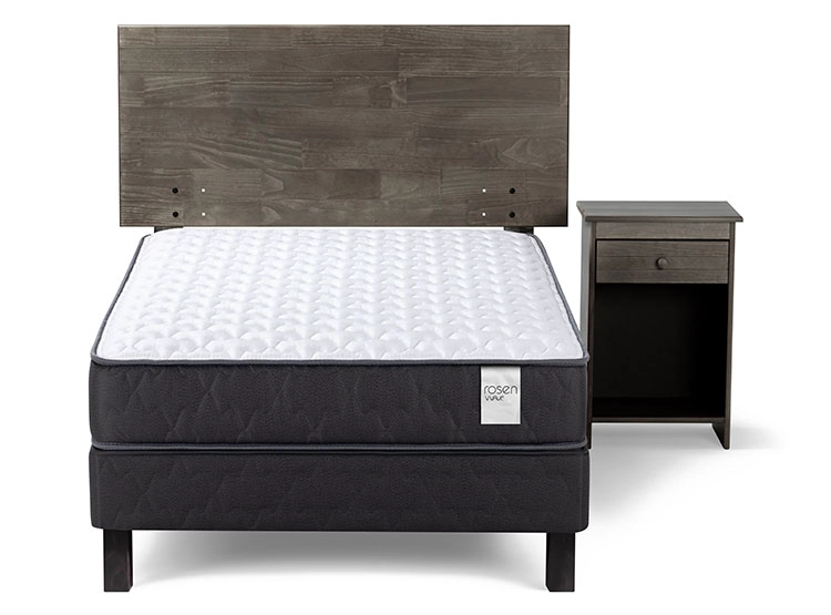 JUEGO DE DORMITORIO ROSEN CAMA EUROPEA WAVE 1.5 PLAZAS + SET TABOR GRAFITO - 1