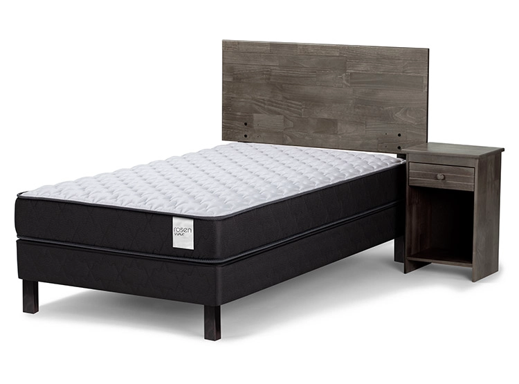 JUEGO DE DORMITORIO ROSEN CAMA EUROPEA WAVE 1.5 PLAZAS + SET TABOR GRAFITO - 2