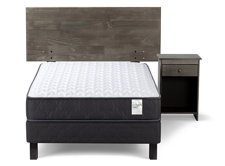 JUEGO DE DORMITORIO ROSEN CAMA EUROPEA WAVE 1 PLAZA + SET TABOR GRAFITO - 1