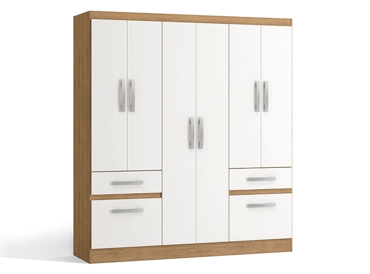 CLOSET YARDAS FREIJO B544 6 PUERTAS 2 CAJONES BLANCO - 1