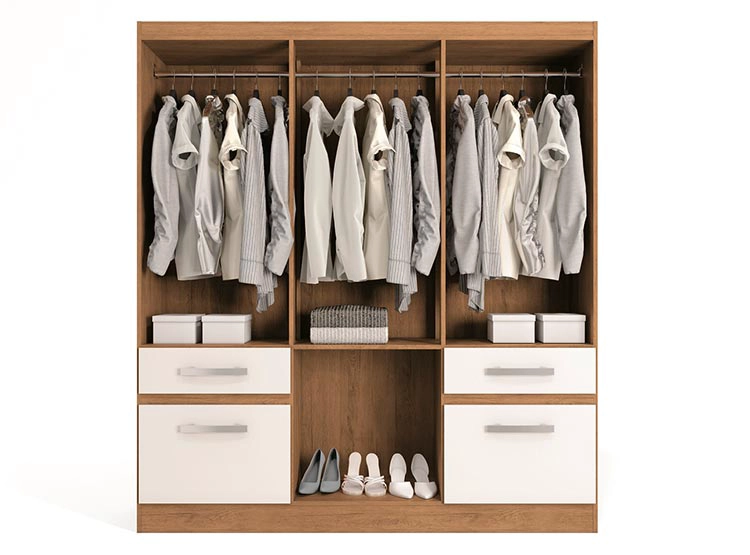 CLOSET YARDAS FREIJO B544 6 PUERTAS 2 CAJONES BLANCO - 2