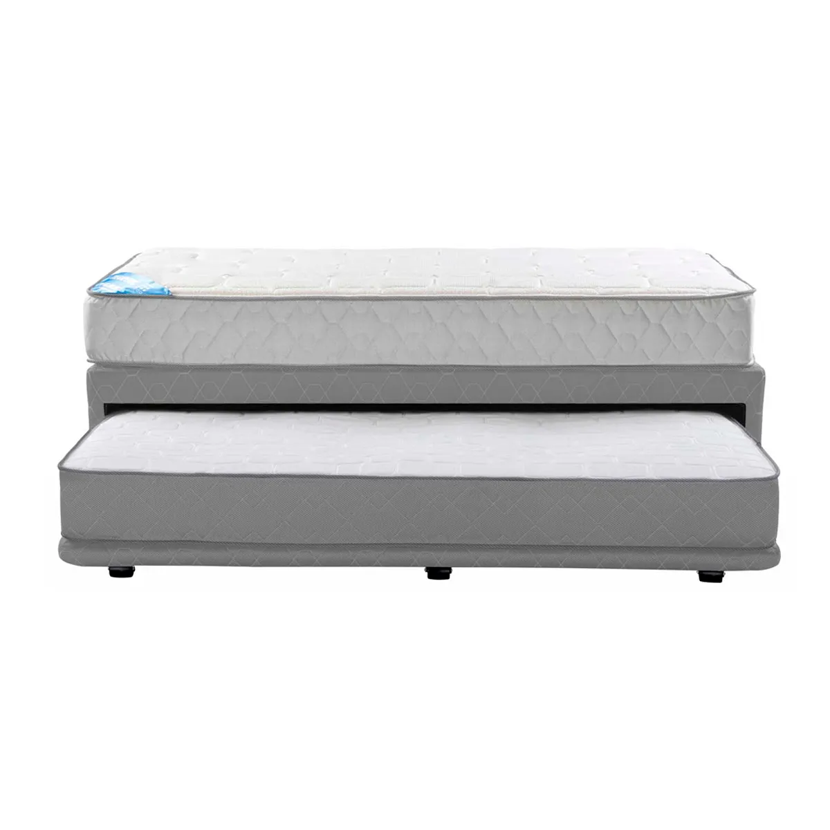 JUEGO DE DORMITORIO FLEX CAMA DIVAN URBANO URBAN 1 PLAZA BLANCO + SET ASTURIAS - 3