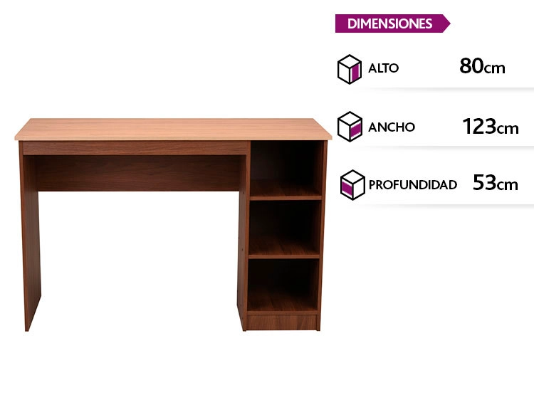 ESCRITORIO CIC 2 REPISAS NOGAL AMAZINICO OL AL - 1