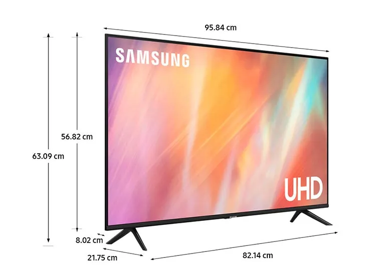 SMART TV SAMSUNG LED UHD 4K 43" AU7090 Negro, foto 5