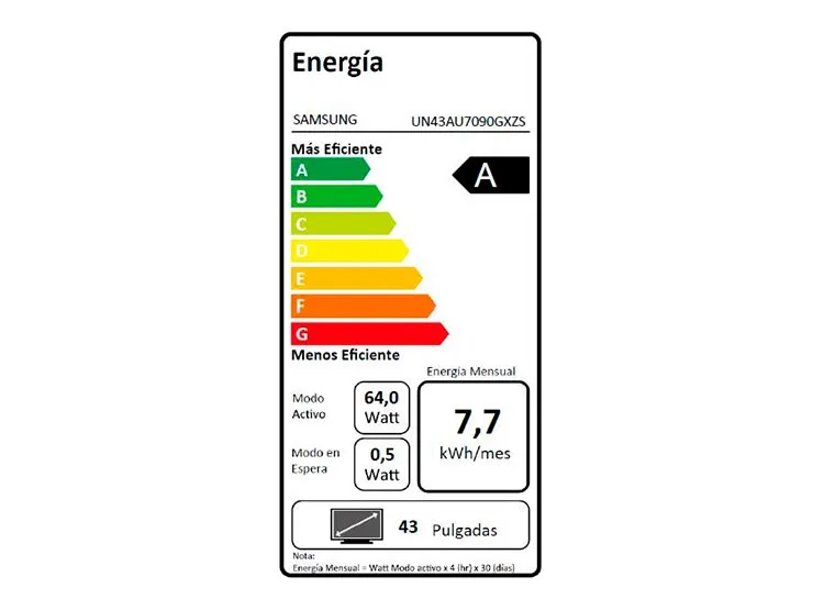 SMART TV SAMSUNG LED UHD 4K 43" AU7090 Negro, foto 10