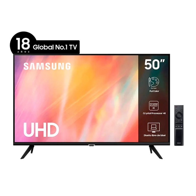 SMART TV SAMSUNG LED UHD 4K 50" AU7090 Negro, foto 2