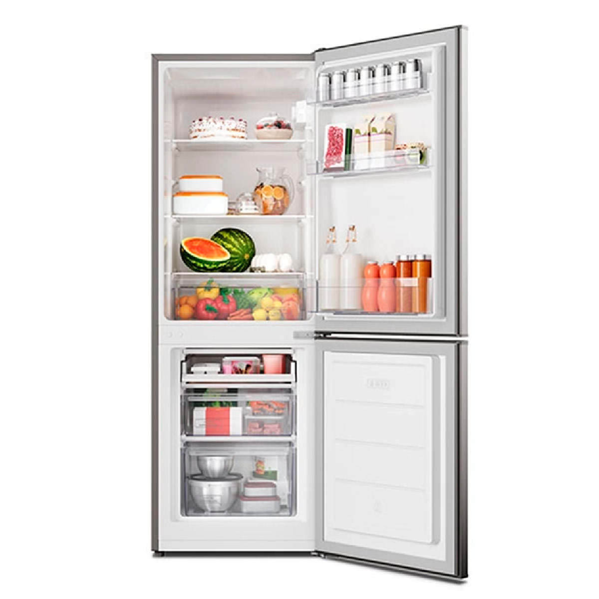 REFRIGERADOR BOTTOM FREEZER MADEMSA MED165 173L FRIO DIRECTO ACERO - 4