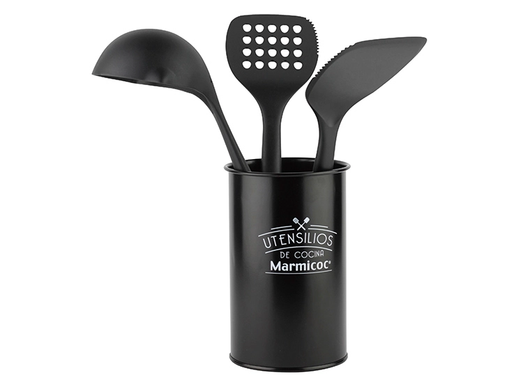 SET 4 UTENSILIOS COCINA MARMICOC SPRING NEGRO - 1