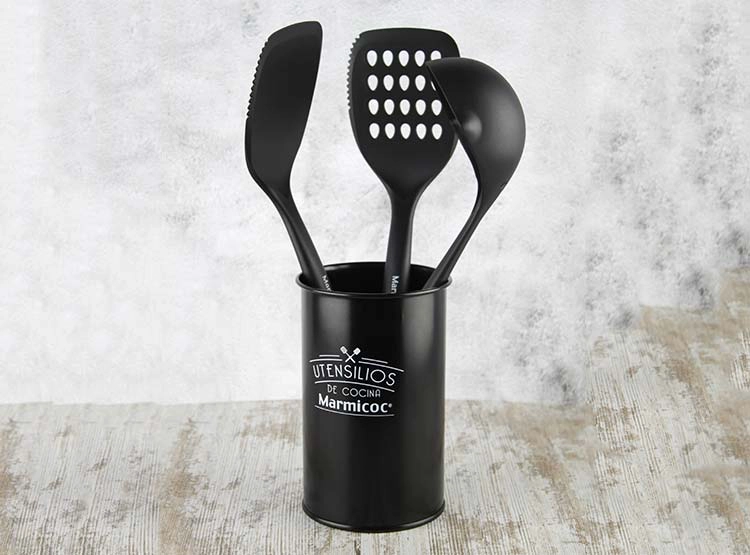 SET 4 UTENSILIOS COCINA MARMICOC SPRING NEGRO - 2