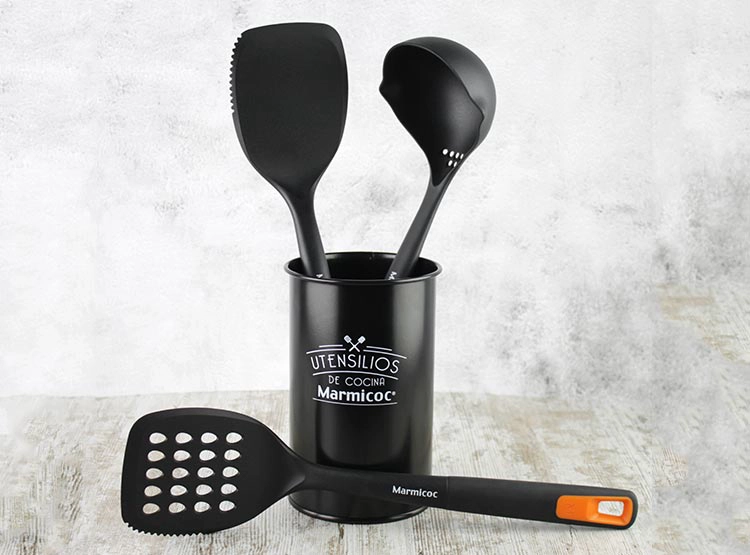 SET 4 UTENSILIOS COCINA MARMICOC SPRING NEGRO - 3