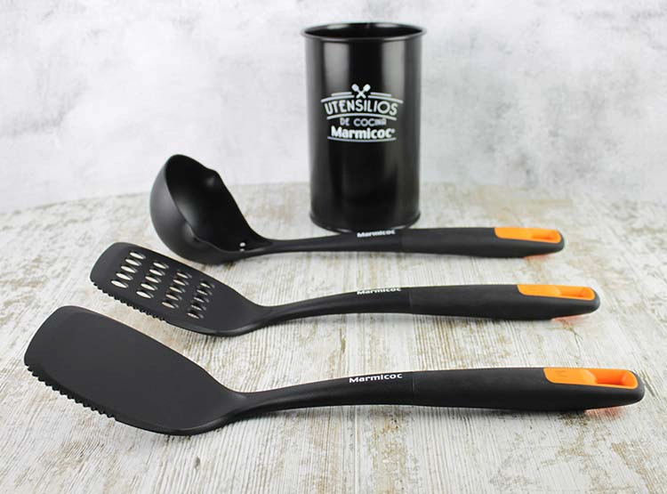 SET 4 UTENSILIOS COCINA MARMICOC SPRING NEGRO - 5