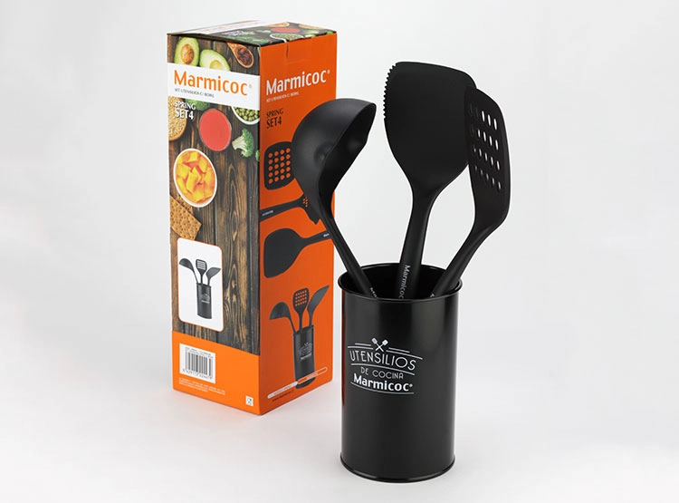 SET 4 UTENSILIOS COCINA MARMICOC SPRING NEGRO - 7