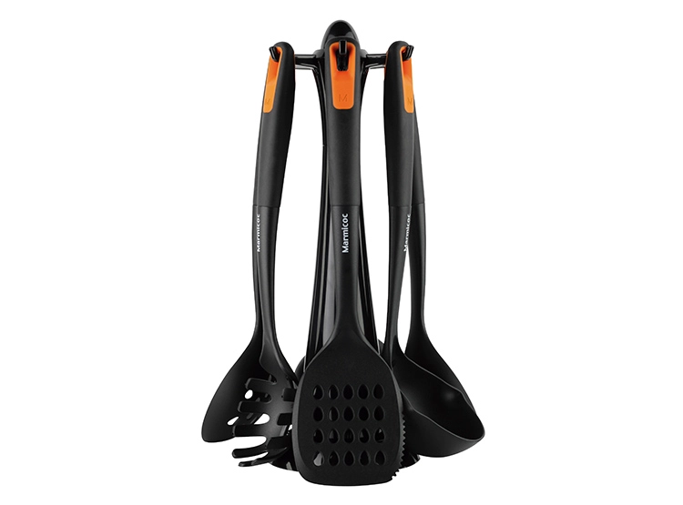 SET 7 UTENSILIOS COCINA MARMICOC SPRING NEGRO - 1