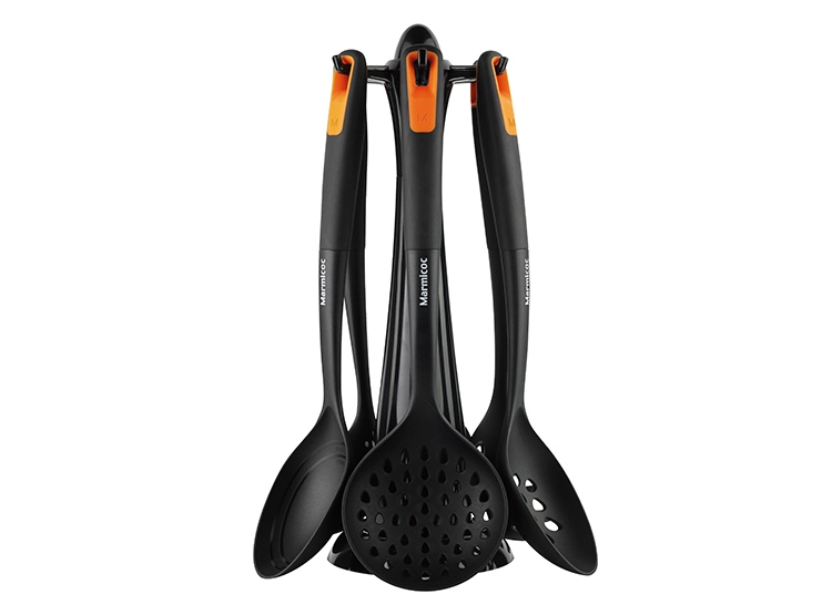 SET 7 UTENSILIOS COCINA MARMICOC SPRING NEGRO - 2
