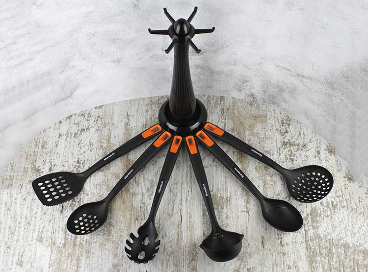 SET 7 UTENSILIOS COCINA MARMICOC SPRING NEGRO - 3