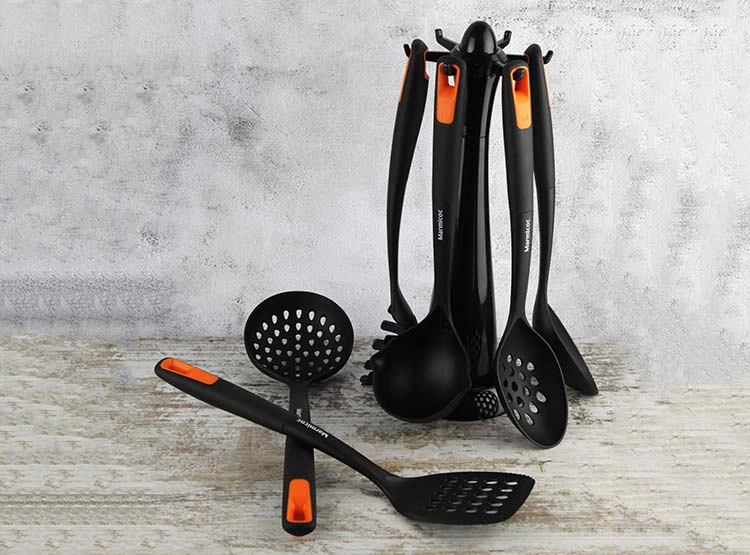SET 7 UTENSILIOS COCINA MARMICOC SPRING NEGRO - 4
