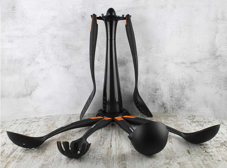 SET 7 UTENSILIOS COCINA MARMICOC SPRING NEGRO - 5
