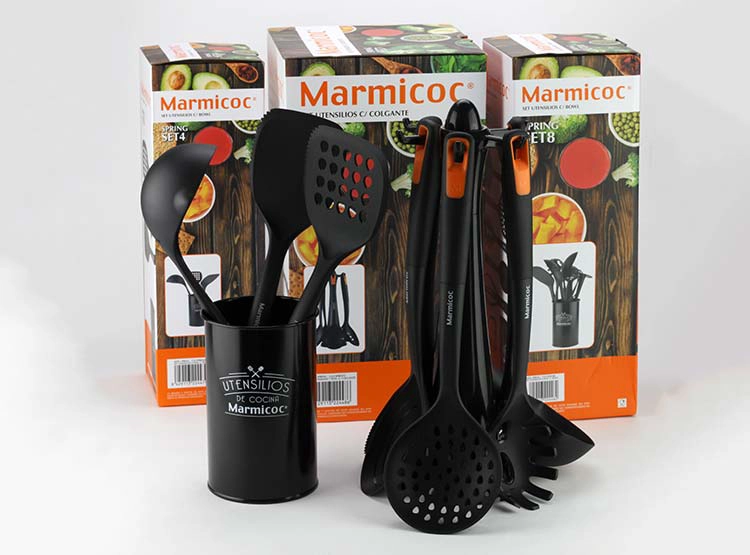 SET 7 UTENSILIOS COCINA MARMICOC SPRING NEGRO - 9