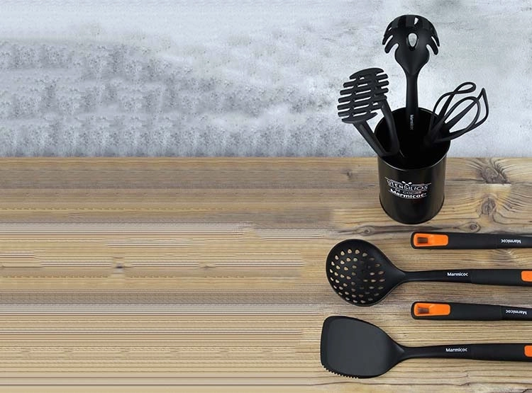 SET 8 UTENSILIOS COCINA MARMICOC SPRING NEGRO - 7