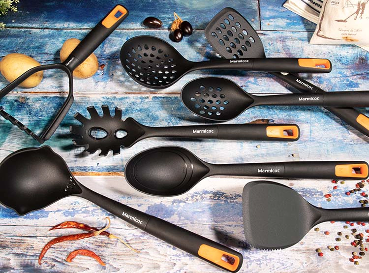 SET 8 UTENSILIOS COCINA MARMICOC SPRING NEGRO - 8