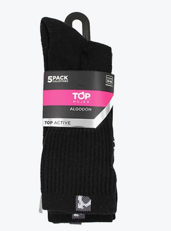 CALCETINES UNISEX TOP M610SPP5NEG - 2