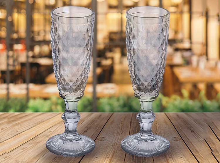 SET 4 COPAS CUISINE VICENZA CHAMPAGNA VIDRIO TRANSPARENTE - 1