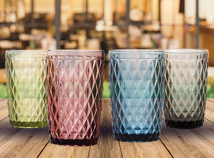 SET 4 VASOS CUISINE MURANO VIDRIO MULTICOLOR - 1