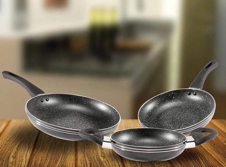 SET SARTENES CUISINE BELFORT ALUMINIO GRIS 3 PIEZAS - 1