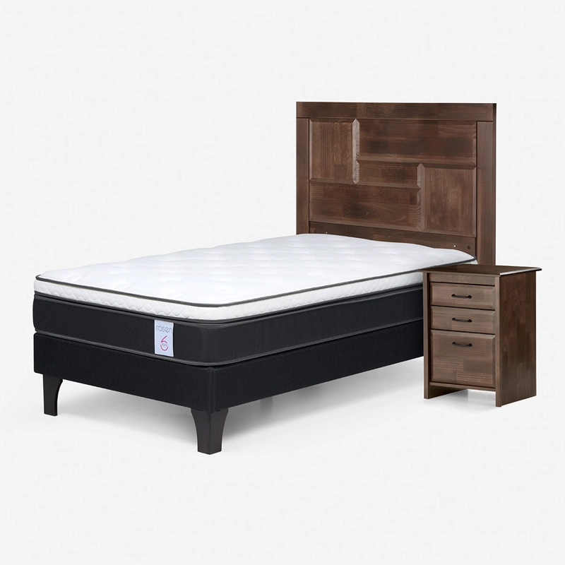 JUEGO DE DORMITORIO ROSEN CAMA EUROPEA NEW STYLE 6 1.5 PLAZAS + SET DOLCE - 2