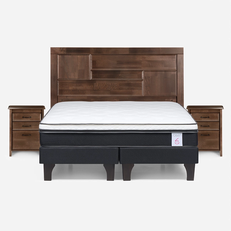 JUEGO DE DORMITORIO ROSEN CAMA EUROPEA NEW STYLE 6 BD 2 PLAZAS + SET DOLCE - 1