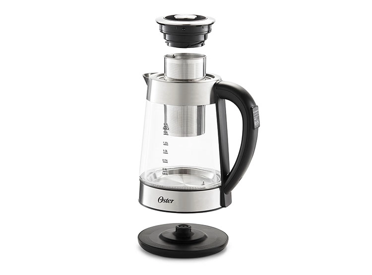 HERVIDOR ELÉCTRICO OSTER 1.7 L BVSTKT8990 VIDRIO SELECCIÓN TEMPERATURA E INFUSOR TÉ - 2