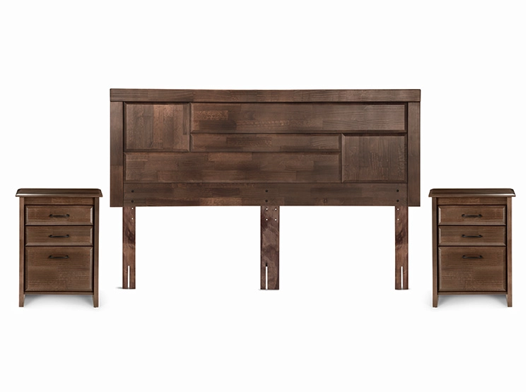 SET DE MUEBLES ROSEN DORMITORIO DOLCE KING MADERA CAFÉ - 1