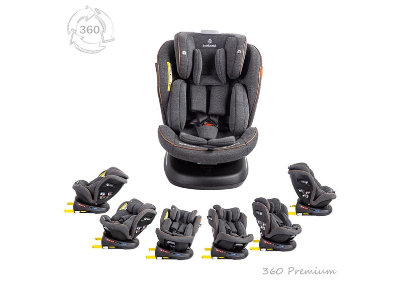 SILLA DE AUTO BEBE CONVERTIBLE SUPRA PREMIUM 360 ISOFIX GRIS - 8