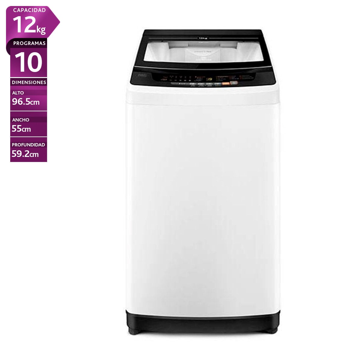 LAVADORA CARGA SUPERIOR MADEMSA 12 BZG 12KG BLANCO