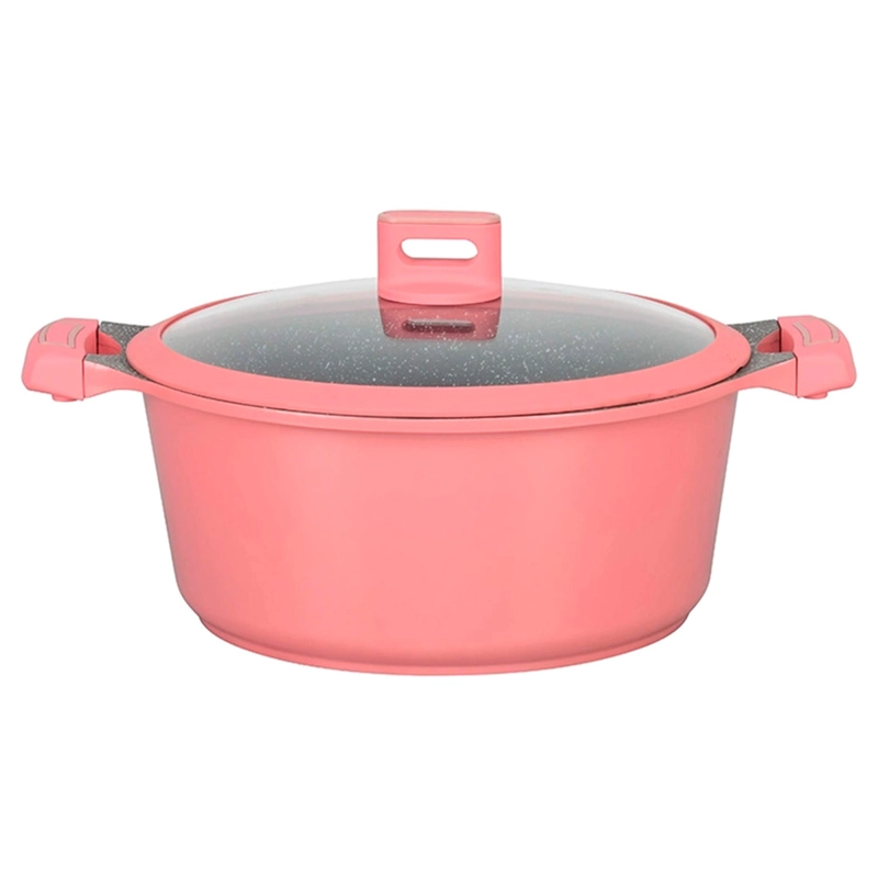 BATERÍA DE COCINA LOVEN RIBE ROSADO 7 PIEZAS - 2