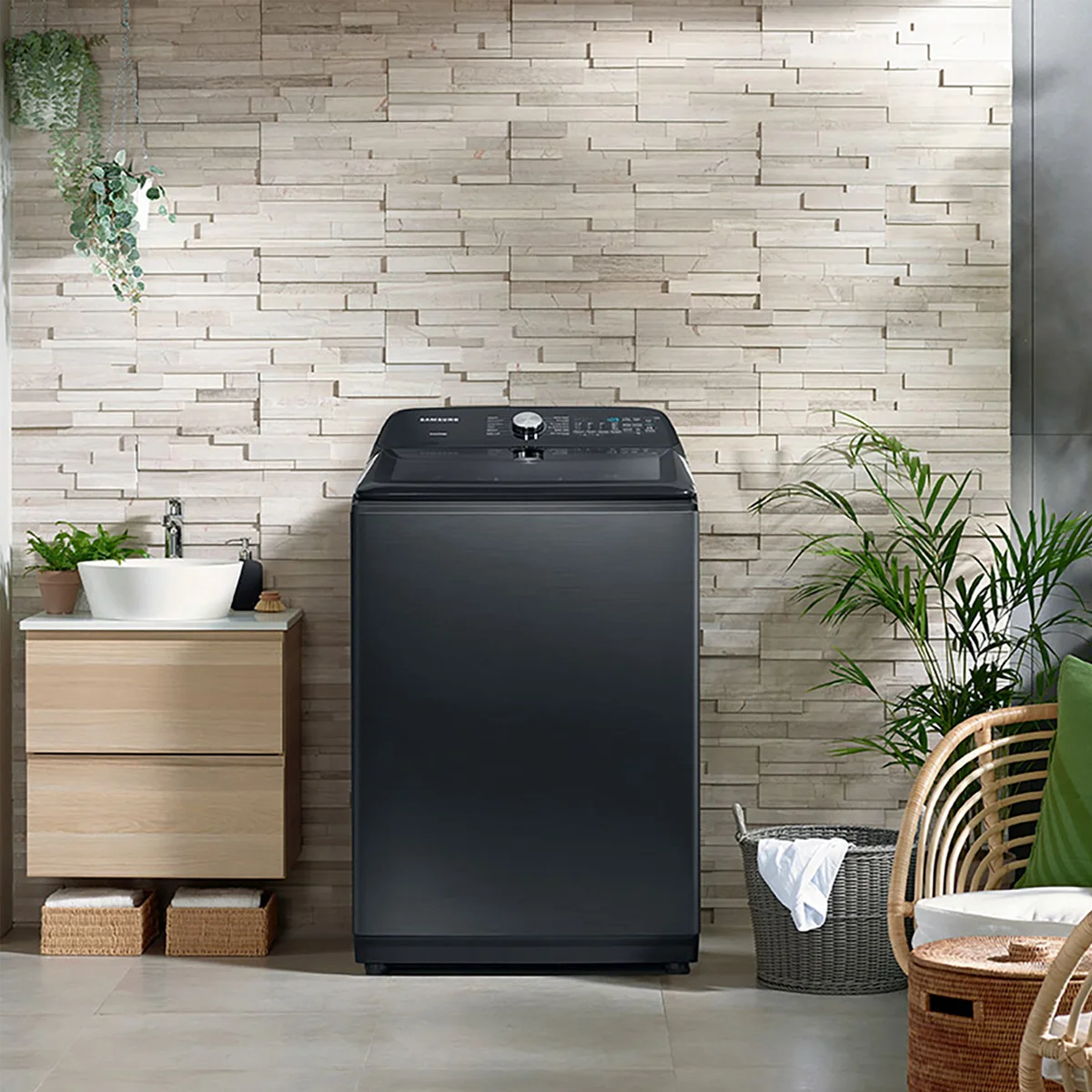 LAVADORA CARGA SUPERIOR SAMSUNG WA24A8370GV 24KG NEGRO - 4