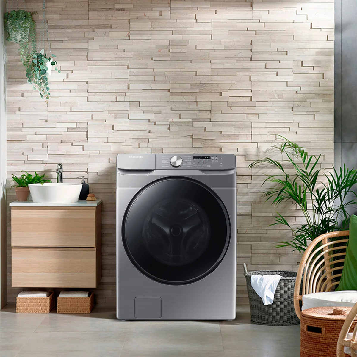 LAVADORA SECADORA SAMSUNG 18 KG 10 KG WD18T6000GP/ZS SMARTTHINGS - 4
