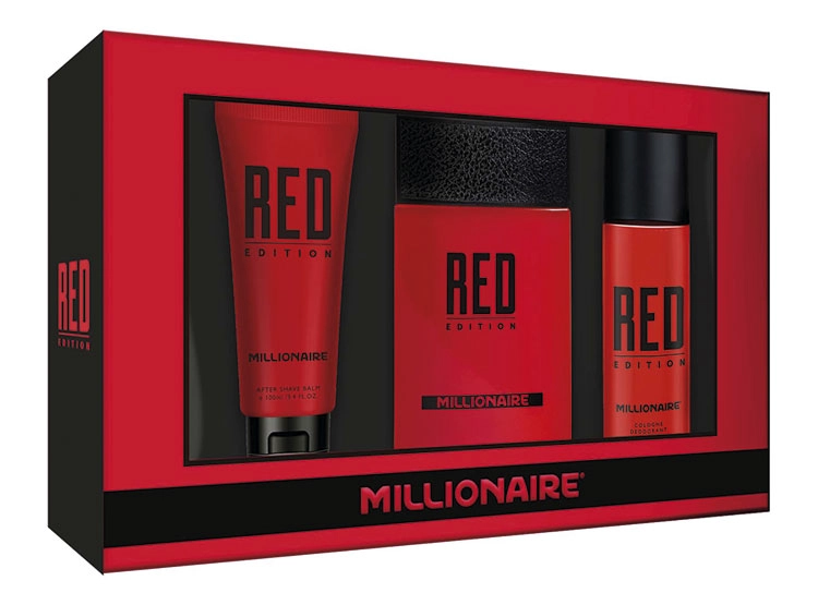 SET PERFUME MILLIONAIRE RED P HOMBRE EDP 95 ML+ DESODORANTE 150 ML + AFTER SHAVE 100 ML - 1