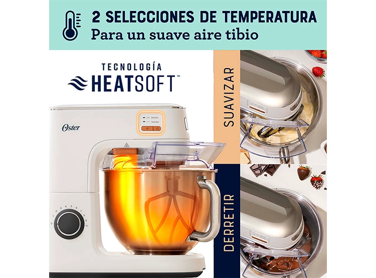 BATIDORA PLANETARIA OSTER® CON TECNOLOGÍA HEATSOFT™ FPSTSMPL4W - 4