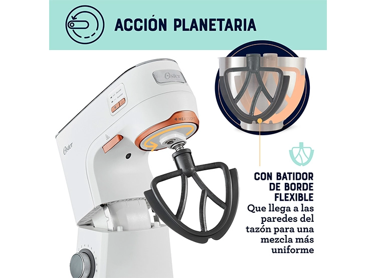 BATIDORA PLANETARIA OSTER® CON TECNOLOGÍA HEATSOFT™ FPSTSMPL4W - 6
