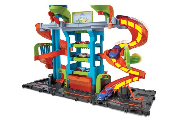 PISTA DE AUTOS HOT WHEELS TORRE AUTOLAVADO MEGA  - 4