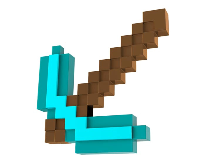 JUGUETE MINECRAFT VANILLA DAGA ENCANTADA / MODELO ALEATORIO - 3