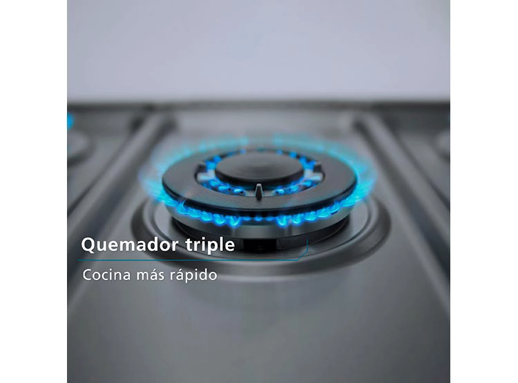COCINA A GAS MABE CMC5560FX0 4 PLATOS ACERO - 11
