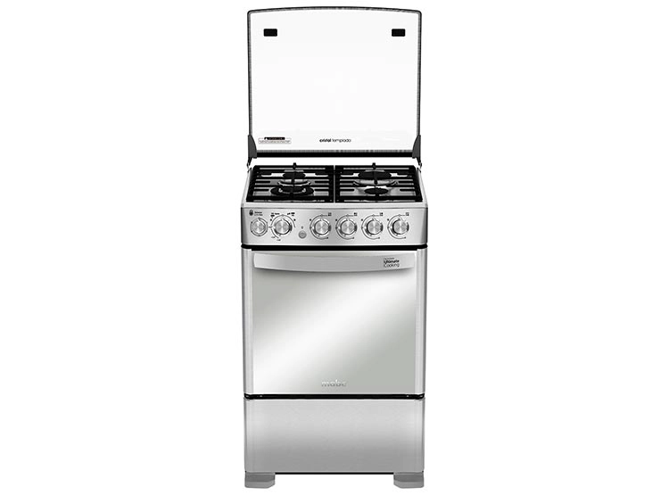COCINA A GAS MABE CMC5560FX0 4 PLATOS ACERO - 3