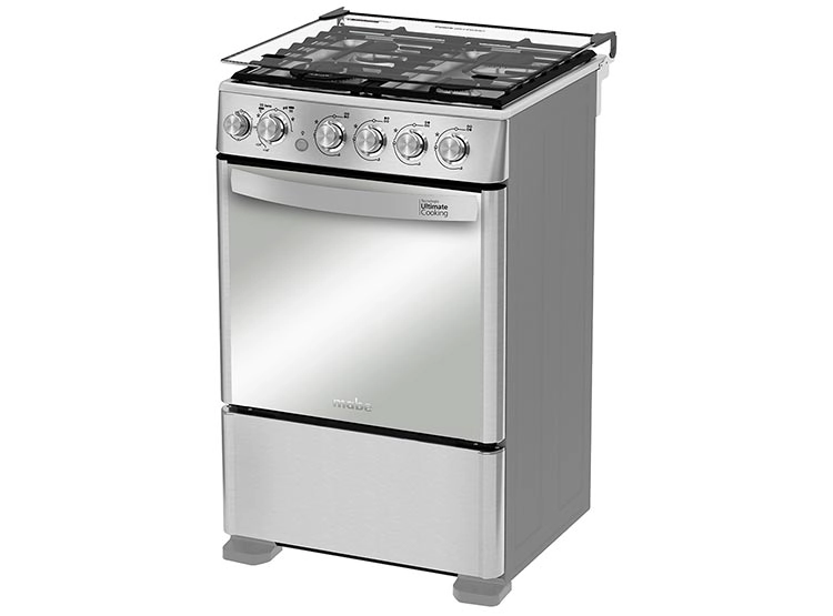 COCINA A GAS MABE CMC5560FX0 4 PLATOS ACERO - 5