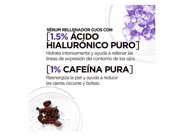 SERUM OJOS LOREAL DERMO EXPERTISE REVITALIFT 0.025 ÁCIDO HIALURÓNICO + CAFEÍNA 20 ML - 3