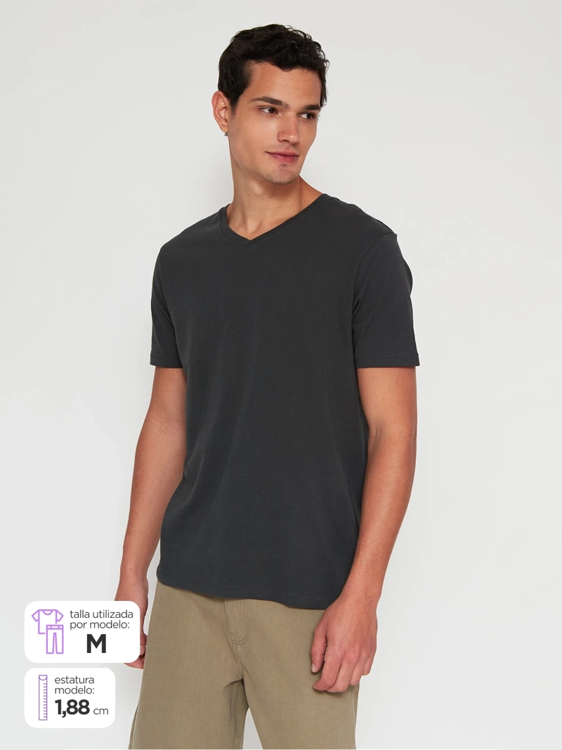 POLERA HOMBRE MARQUIS ALGODÓN CUELLO EN V - 1