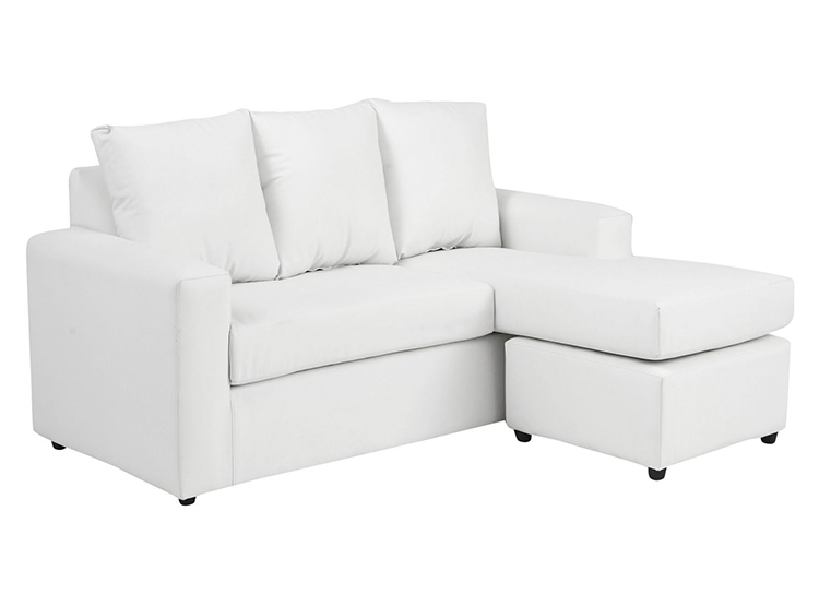SET DE MUEBLES BODEVIR SOFÁ SECCIONAL BI-L PU 3 CUERPOS + POUFS - 3